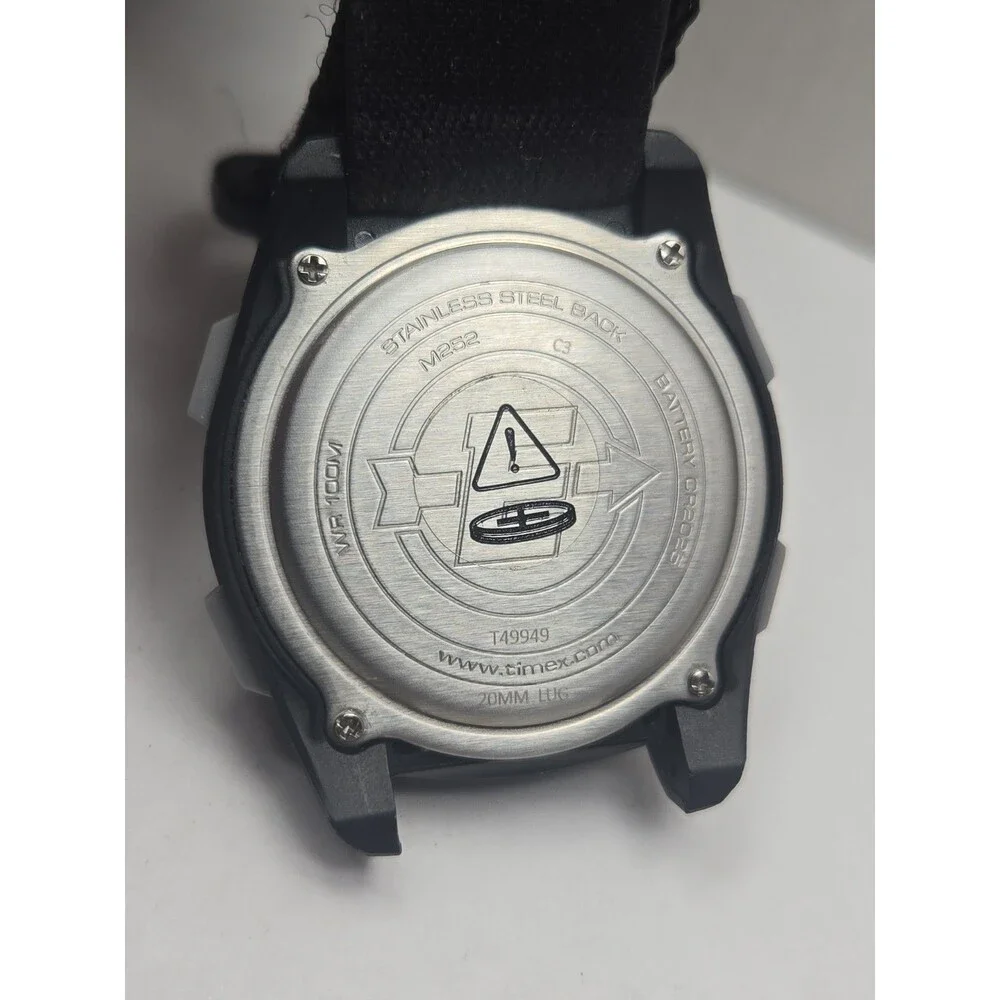 Timex Expedition T49949 Mens Digital Indiglo Chrono Timer 100M Watch New Battery